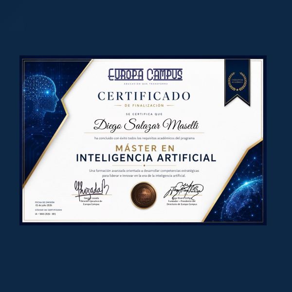 Certificación Máster en IA - Europa Campus